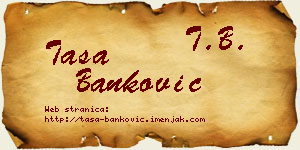 Tasa Banković vizit kartica